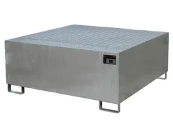 opvangbak,v. 1xIBC,opvangvol. 1000l,HxBxD 630x1460x1460mm,m. rooster