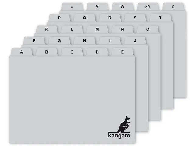 Répertoires alphabétiques Kangaro PP 250 micron 148x100/110mm