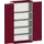 kast met geperforeerde platen,HxBxD 2000x1050x400mm,4xStalen bodem