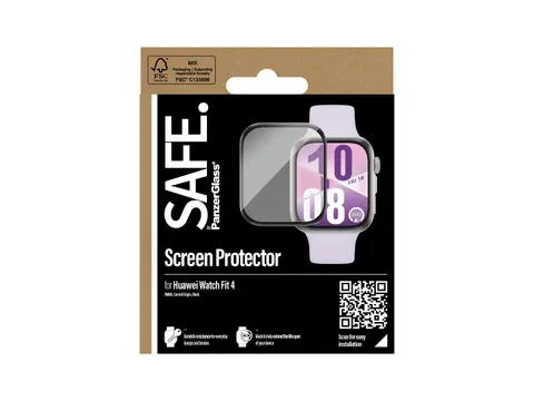 PanzerGlass SAFE. by Screen Protector w. Black Frame Huawei Watch F
