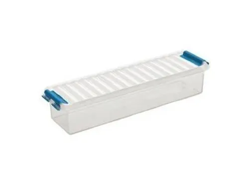 Q-line opbergbox 0,9L transparant blauw - 27x8,6x6,2cm