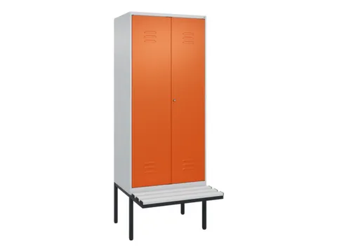 armoire vestiaire noir et blanc HxlxP 2120x800x815mm 2compart.