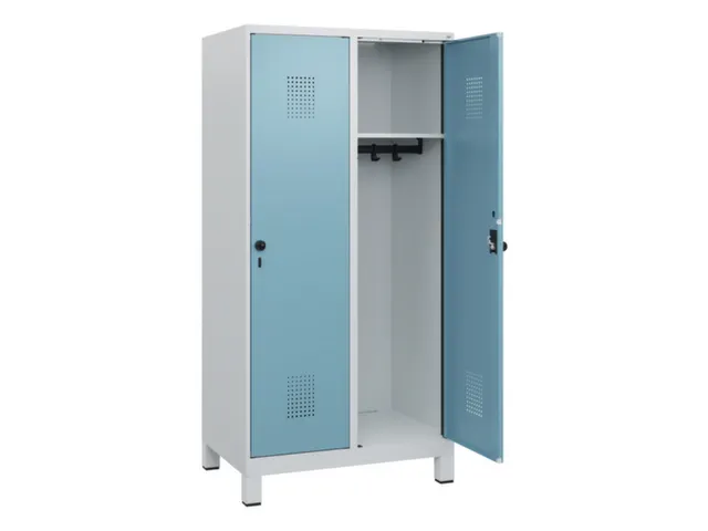 schoollocker,HxBxD 1630x800x500mm,2vak,vak B 400mm,draaigrendel,voeten