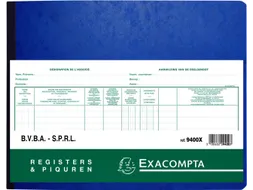 Register Piqure aandeelhouder BVBA/ SPRL 320x240mm 80vel