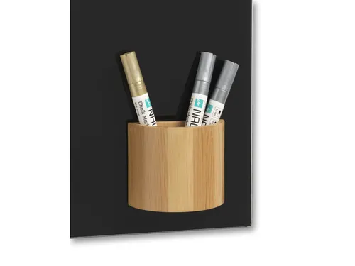 Opbergbox Naga bamboo rond 9,5x8x,45cm magnetisch super sterk