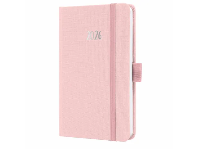 Weekagenda Feel A6 2026 (NL/FR/EN/DU) Soft Rose Hardcover