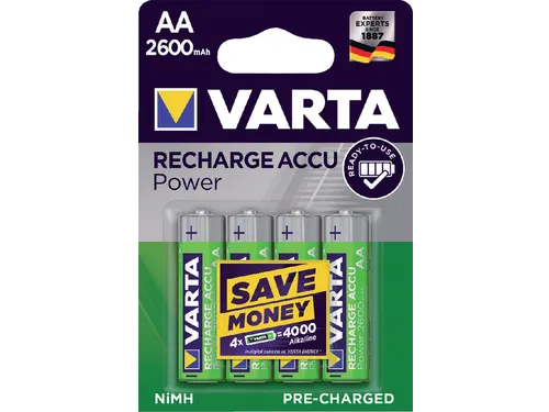 Batterij Oplaadbaar Varta 4x AA 2600Mah Ready2Use 1.2V