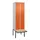 locker met bank,HxBxD 2120x600x815mm,2vak,vak B 300mm,draaigrendel