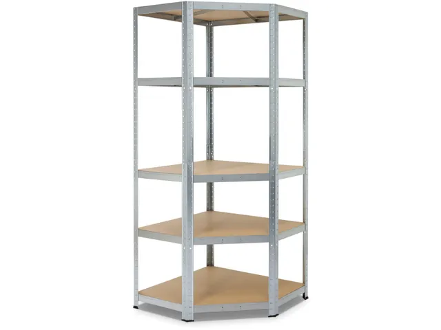 Rek Strong Hoek 176x75x40x50cm 5 Legborden Gegalvaniseerd
