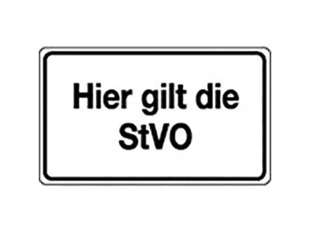 parkeerplaatsbord,symbool/tekst: ""Hier geldt de StVO"",aluminium