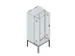 locker voor scheiding van kleding,HxBxD 2120x800x815mm,2vak