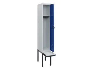 locker met bank,HxBxD 1950x300x815mm,1vak,vak B 300mm,draaigrendel - 2