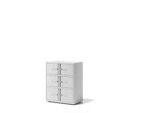 lockerkast,HxBxD 1000x800x470mm,1x6vakken,cil.-slot,sokkel