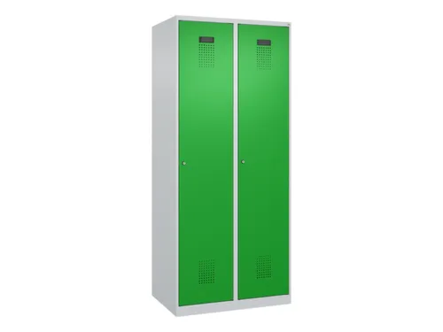 locker,HxBxD 1850x800x500mm,2vak,vak B 400mm,cil.-slot,staand op vloer