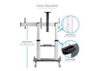 Dual TV Standaard op Wielen voor 37-60 Inch VESA TV's - 12