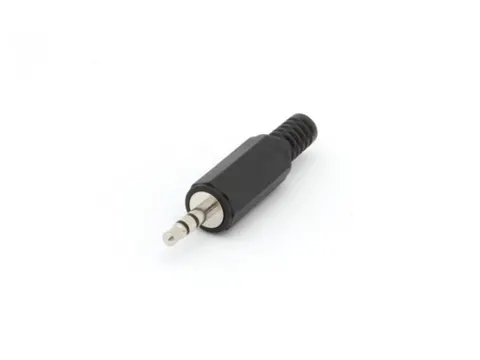 Mannelijke 3.5mm Stereo Jack Plastic Zwart