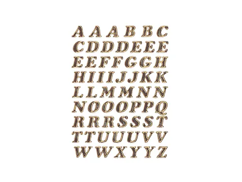 Etiket Herma 4192 8mm Letters A-Z Goudfolie Glitter 61 stuks