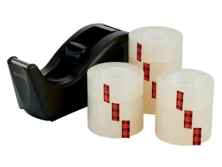 Plakband Scotch Crystal 600 19mmx33m transparant + gratis C60 plakband - 3
