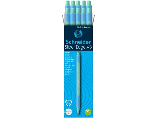 Stylo à bille Schneider Slider Edge XB Pastel Mint boîte 10 pièces