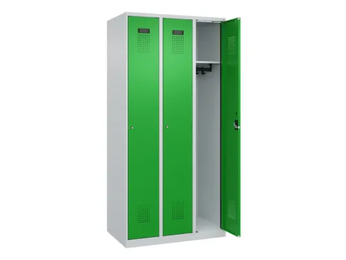 locker,HxBxD 1850x900x500mm,3vak,vak B 300mm,cil.-slot,staand op vloer
