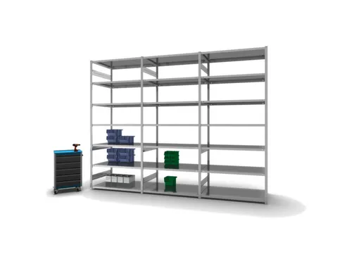 magazijnstelling,grondveld,HxBxD 3000x1360x835mm,vakl. 190kg