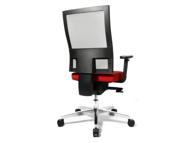 Bureaustoel Sitness 60 Netrug Zwart Rood