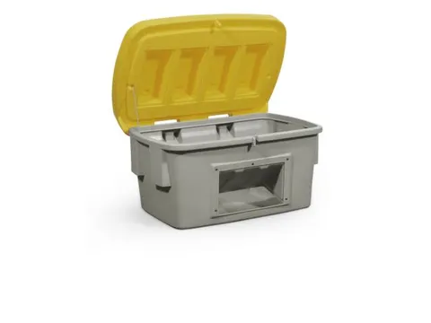 strooigoedbak,1000l,HxBxD 960x1800x1350mm,PE,grijs,deksel geel