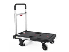 Transportkar Pavo platform trolley inklapbaar 137kg zwart