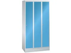garderobekast,HxBxD 1800x900x500mm,3vak,vak B 300mm,cil.-slot,sokkel