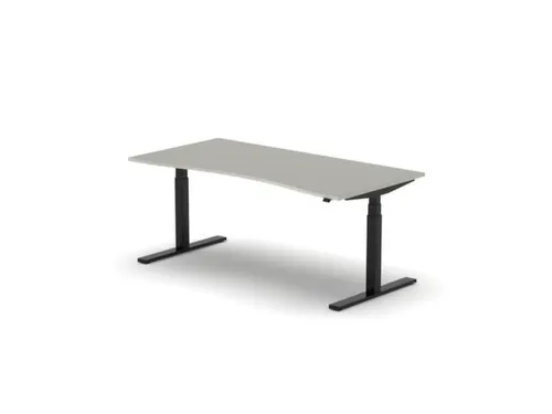 Elektrisch ihv bureau,HxBxD 650-1310x1800x900/800mm,blad lichtgrijs