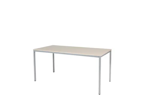 Domino Basic Tafel Vaste Hoogte 1600x800mm Robson Eiken Alu 4-Poots
