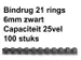Bindrug Fellowes 6mm 21-rings A4 zwart 100stuks