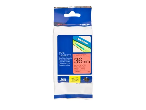 Labeltape Brother P-touch TZe-461 standaard 36mm zwart op rood