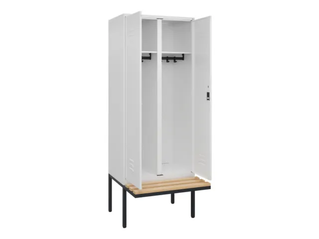 locker voor scheiding van kleding,HxBxD 2120x800x815mm,2vak