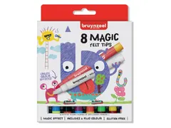 Viltstift Bruynzeel Kids Magic set à 8 kleuren