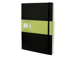 Notitieboek Moleskine XL 190x250mm blanco soft cover zwart
