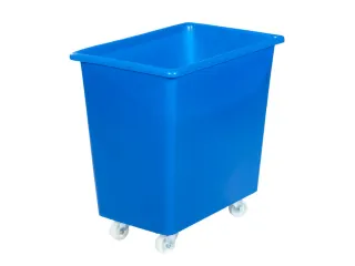 Verrijdbare Rechthoekige Bak 135 Liter Hxbxd 660x660x432mm Pe Blauw - 2