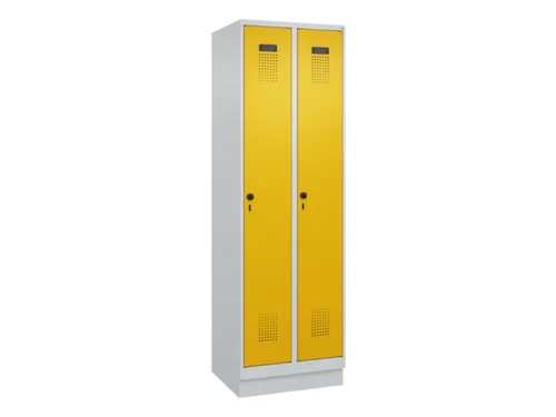 locker,HxBxD 1950x600x500mm,2vak,vak B 300mm,draaigrendel,sokkel