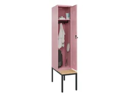 locker met bank,HxBxD 2120x400x815mm,1vak,vak B 400mm,draaigrendel