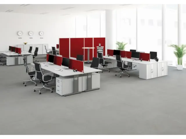 Bureauwand H X B X D 600x1800x 27mm Grijs