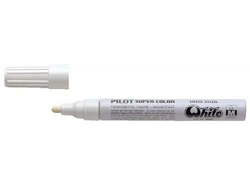 Viltstift Pilot Super Color Lakmarker Ronde Medium punt Wit