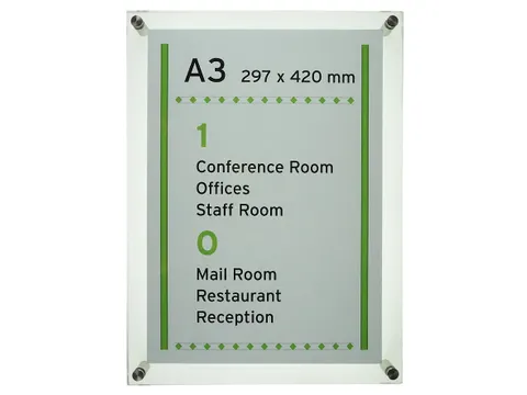 Menoor Deurbord Premium Glasslook A3 Plexiglas