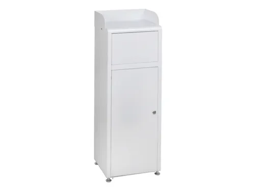 Afvalbak 50 Liter Romp Staal Wit