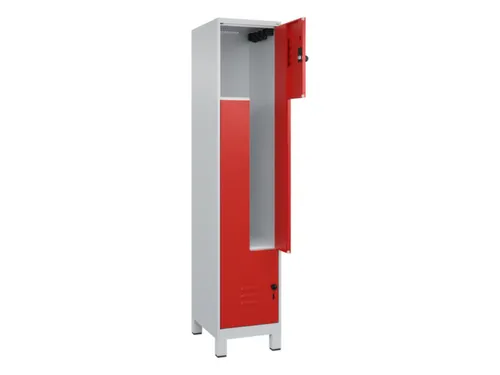 Z-garderobekast,HxBxD 1950x400x500mm,vak B 200/400mm,draaigrendel