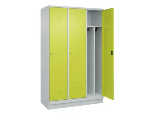 locker voor scheiding van kleding,HxBxD 1950x1200x500mm,3vak