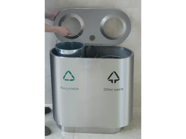 Recycling Afvalbak Indoor 82 Liter mat RVS