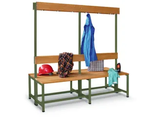 dubbele zitbank,HxLxD 1600x1500x770mm,onderstel RAL6011 - 2