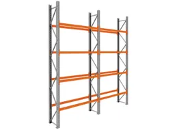 palletstelling,basis+1xaanbouw,HxBxD 4620x3950x750mm,vakl. 3000kg