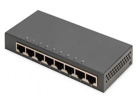 8-poorts Gigabit Switch, desktop, onbeheerd, metalen behuizing