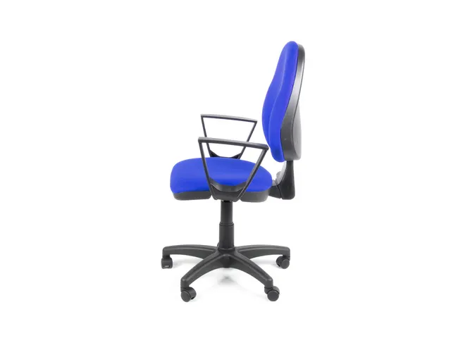 Bureaustoel EN1335 Linea Tiger 01 blauw/blauw met armleuning
